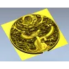 Круглый медальон "Дракон в облаках" - 3D модель STL для ЧПУ