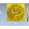 Круглый медальон "Дракон в облаках" - 3D модель STL для ЧПУ