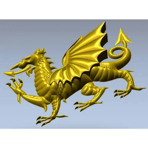 Геральдический дракон - 3D модель STL для ЧПУ