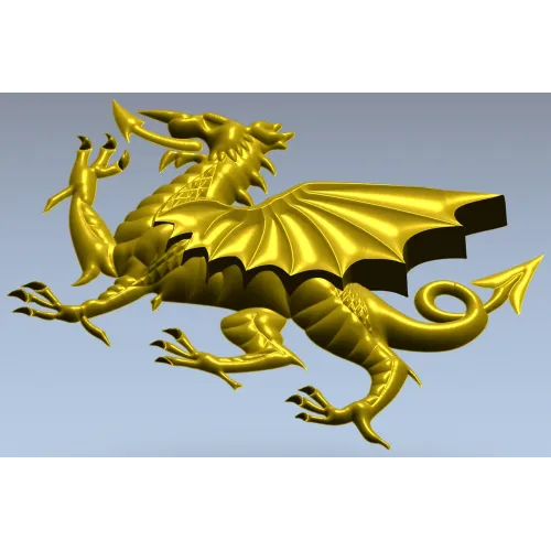 Геральдический дракон - 3D модель STL для ЧПУ