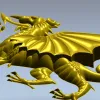 Геральдический дракон - 3D модель STL для ЧПУ