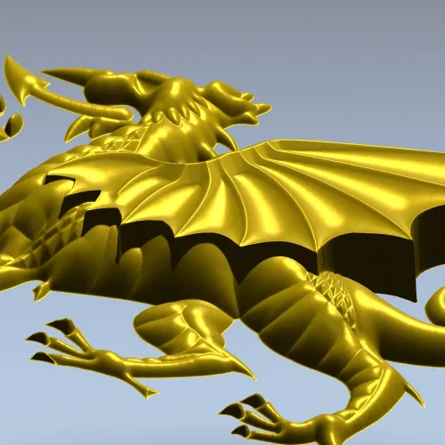 Геральдический дракон - 3D модель STL для ЧПУ