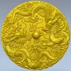 Круглая розетка с драконами - 3D модель STL для ЧПУ