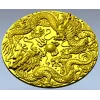 Круглая розетка с драконами - 3D модель STL для ЧПУ
