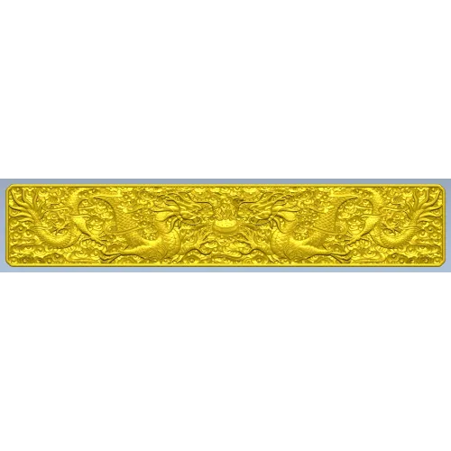 Twin Dragon Frieze - STL 3D model for CNC carving
