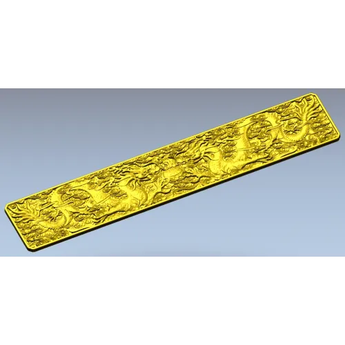 Twin Dragon Frieze - STL 3D model for CNC carving