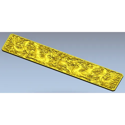 Twin Dragon Frieze - STL 3D model for CNC carving
