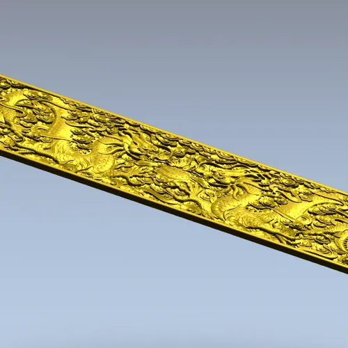 Twin Dragon Frieze - STL 3D model for CNC carving