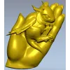 Дракоша в ладони - 3D модель STL для ЧПУ