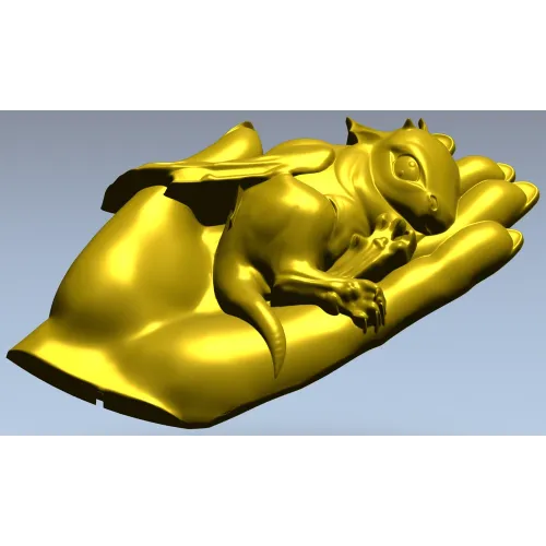 Дракоша в ладони - 3D модель STL для ЧПУ