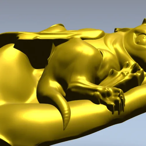 Дракоша в ладони - 3D модель STL для ЧПУ
