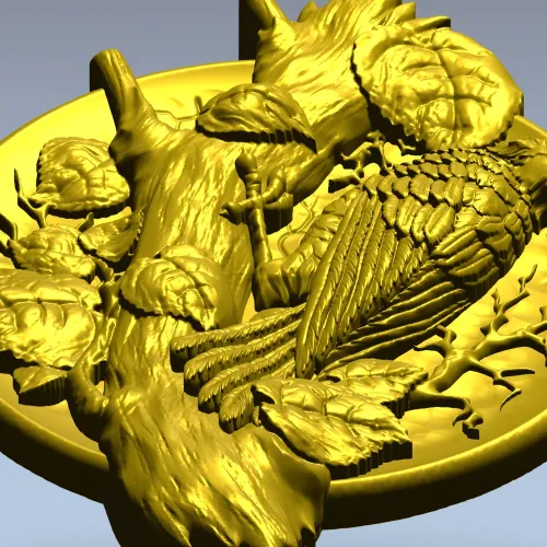 3D модель "Лесной дятел" в формате STL для ЧПУ