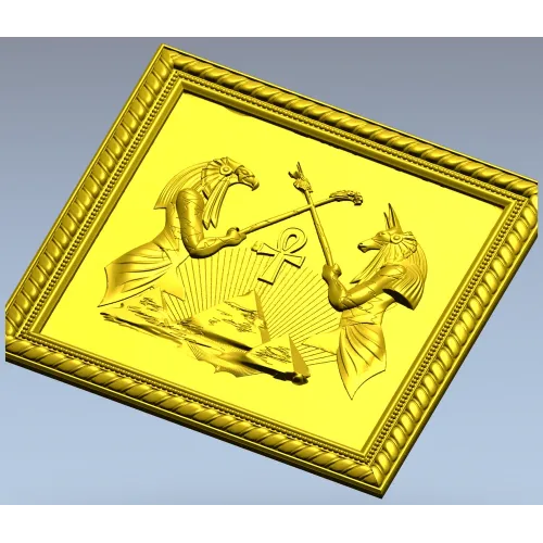 Анкх и Стражи - 3D панно в формате STL для ЧПУ