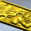 Egyptian Reclining Lady with Cat - STL Relief for CNC