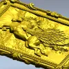 3D модель "Пегас в барочном багете" - STL для ЧПУ