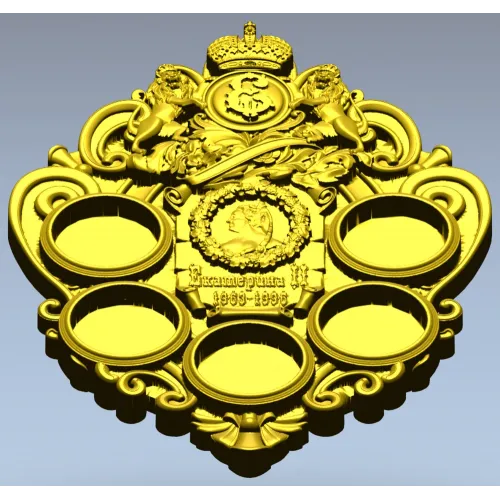 Imperial coin plaque 3D STL for CNC