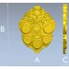 Imperial coin plaque 3D STL for CNC
