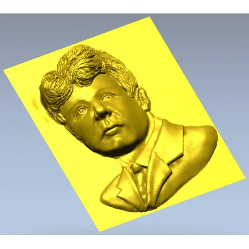 High-Relief Male Portrait 3D STL for CNC Milling