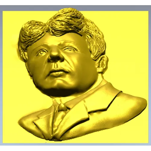 High-Relief Male Portrait 3D STL for CNC Milling