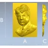 High-Relief Male Portrait 3D STL for CNC Milling