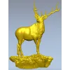 Гордый олень на скале - 3D модель STL для ЧПУ