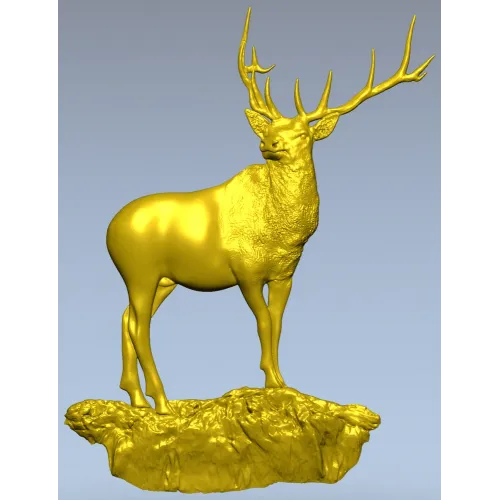 Гордый олень на скале - 3D модель STL для ЧПУ