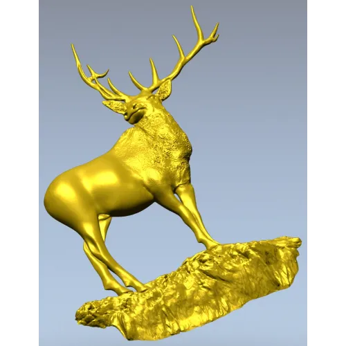 Гордый олень на скале - 3D модель STL для ЧПУ