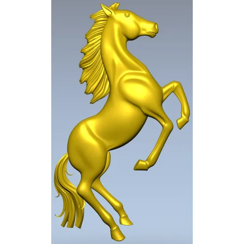Рельефная 3D модель лошади в стойке - STL для ЧПУ
