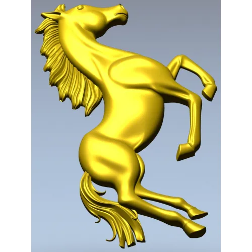 Рельефная 3D модель лошади в стойке - STL для ЧПУ