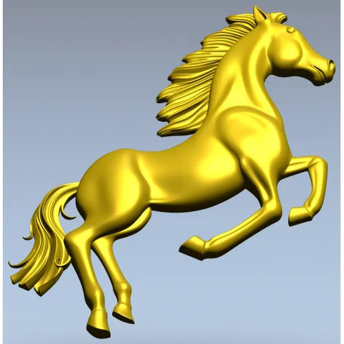 Рельефная 3D модель лошади в стойке - STL для ЧПУ