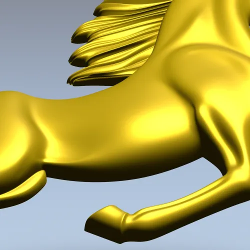 Рельефная 3D модель лошади в стойке - STL для ЧПУ