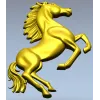 Рельефная 3D модель лошади в стойке - STL для ЧПУ