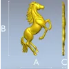 Рельефная 3D модель лошади в стойке - STL для ЧПУ