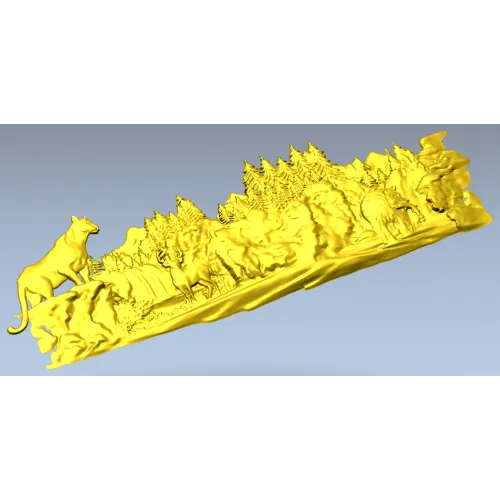 Лесная симфония - 3D модель STL панно для ЧПУ