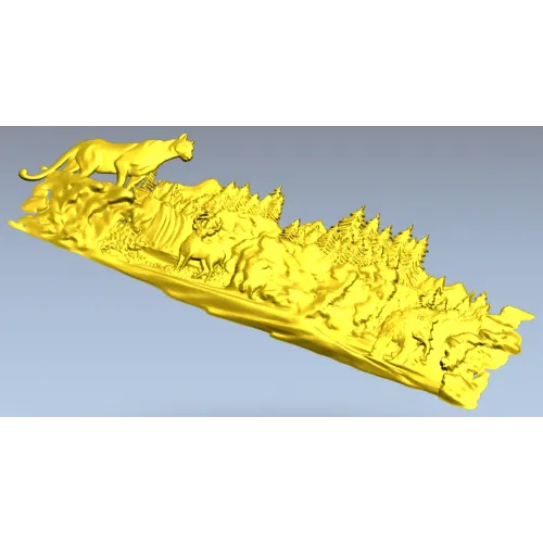 Лесная симфония - 3D модель STL панно для ЧПУ