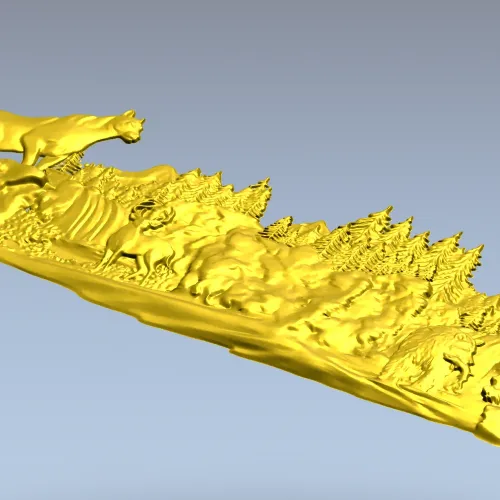 Лесная симфония - 3D модель STL панно для ЧПУ