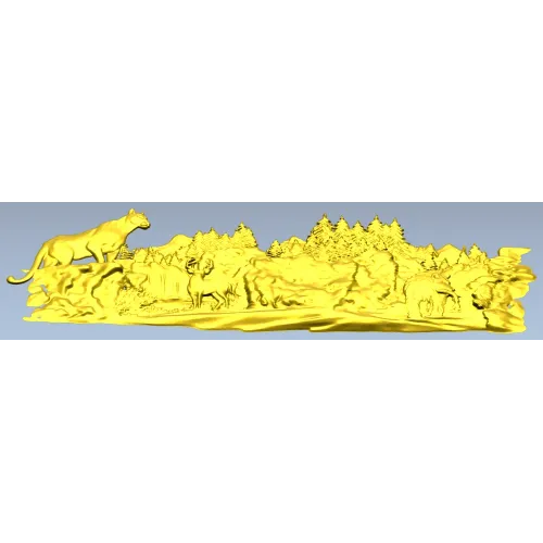 Лесная симфония - 3D модель STL панно для ЧПУ