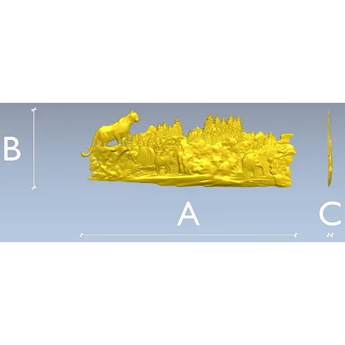 Лесная симфония - 3D модель STL панно для ЧПУ