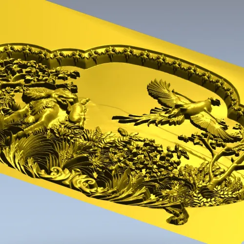 Forest Life Relief - high-relief STL 3D model for CNC
