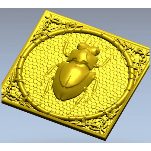 Scarab Relief Panel STL for CNC Milling