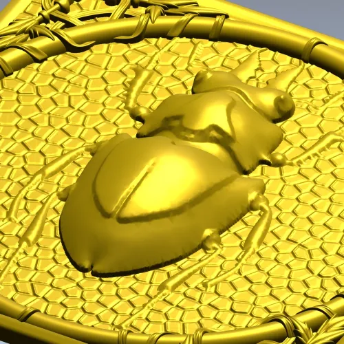 Scarab Relief Panel STL for CNC Milling