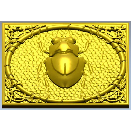 Scarab Relief Panel STL for CNC Milling