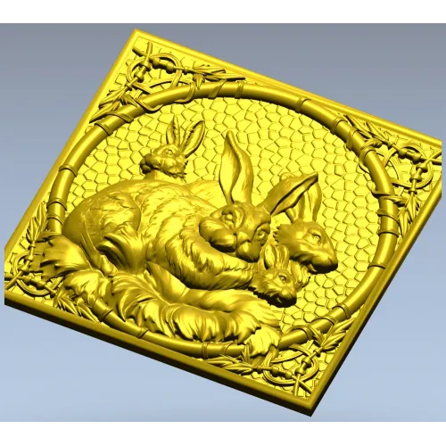 Hare Family Relief STL for CNC Router