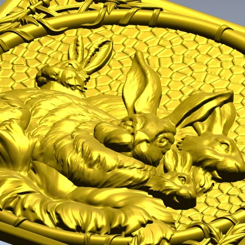 Hare Family Relief STL for CNC Router
