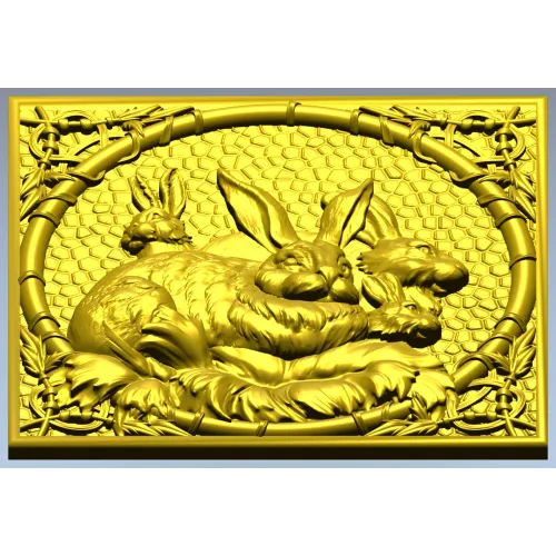 Hare Family Relief STL for CNC Router