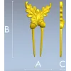 3D модель заколки "Дубовая ветвь" (STL) для ЧПУ