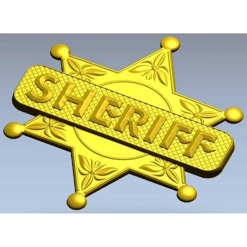 Звезда шерифа - 3D модель в формате STL для ЧПУ
