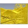 Winter Ridge Relief - detailed STL 3D model for CNC carving