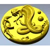 Cobra Medallion STL 3D model for CNC