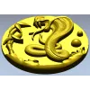 Cobra Medallion STL 3D model for CNC